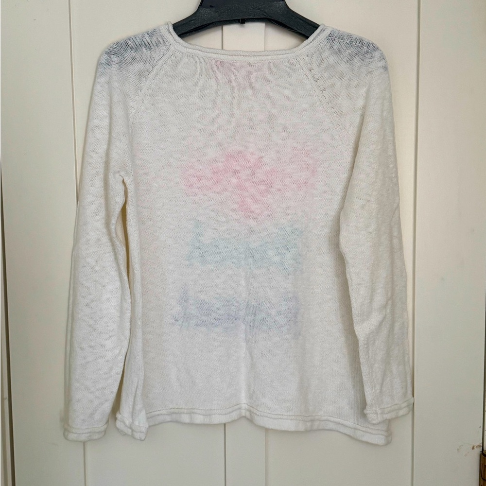 Lilly Pulitzer Danette Sweater Coffee Beach Repeat Graphic Resort White M NWOT - Picture 6 of 12